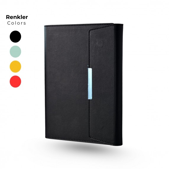 Çift Mıknatıslı Termo Deri Kapaklı Tarihsiz Ajanda Defter